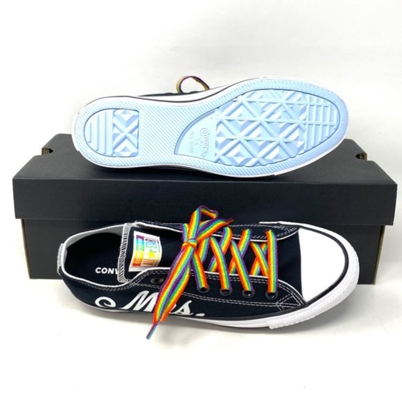 Converse Ctas Low Top Canvas Black Wedding Women's Sneakers Custom 171213C-BLWT - Picture 10 of 12